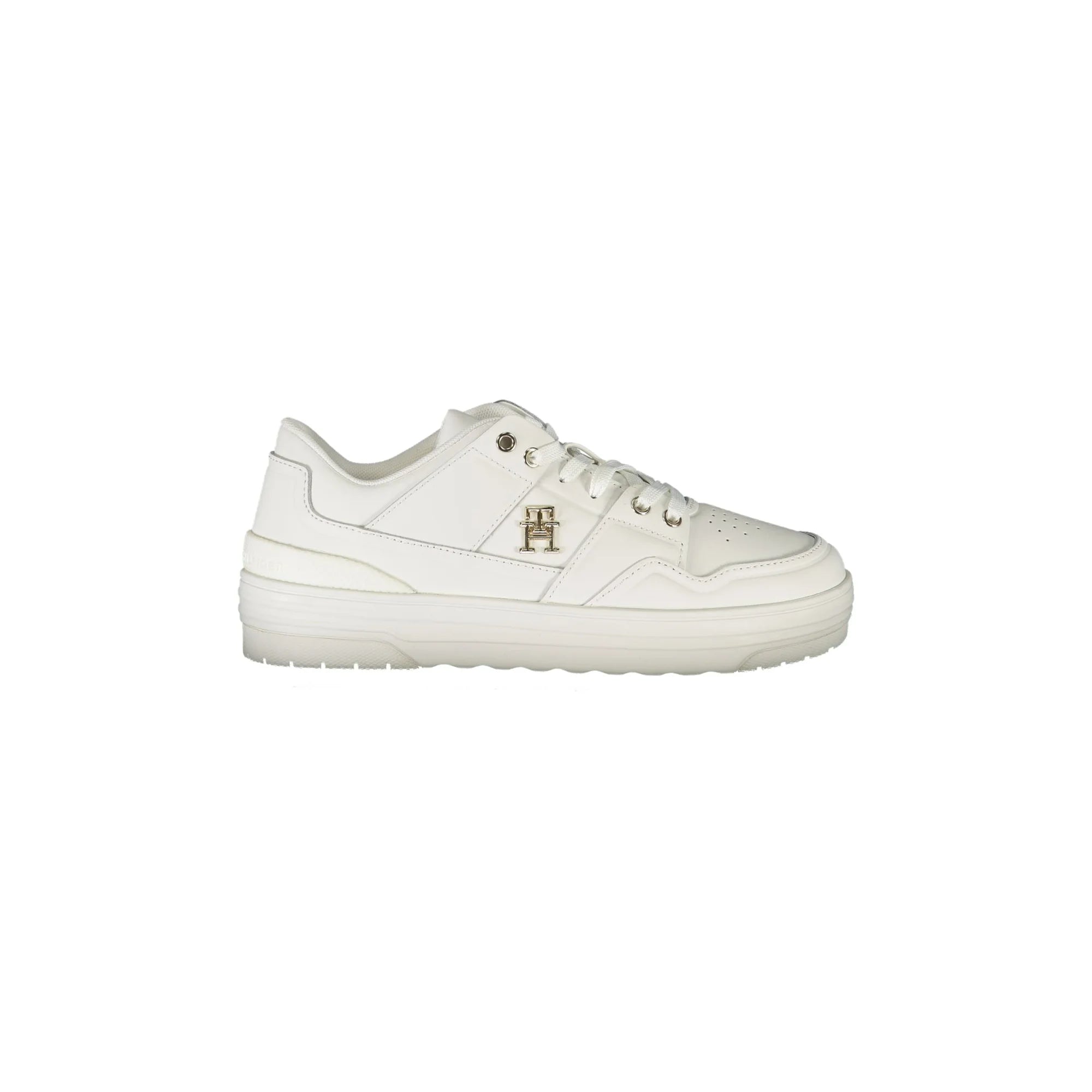 TOMMY HILFIGER Scarpe Sportive Donna Bianche con Dettagli a Contrasto Sneakers Bianco - foto prodotto